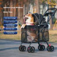Sac à dos pliable léger et portable pour animaux de compagnie avec fermeture éclair et porte-gobelet pour petits chats et chiens, idéal pour les voyages en extérieur