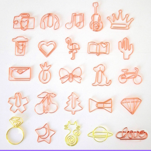 Design personalizzato oro rosa cane dorato bicicletta forma di libro stella materiale graffetta segnalibri per libri di cancelleria materiale scolastico - Product Image 1