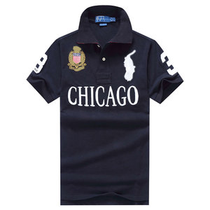 <span class=keywords><strong>Polo</strong></span> décontracté pour homme en coton 100% avec logo brodé personnalisé, coupe courte, hauts de créateur de la marque Laurenes City - Product Image 2