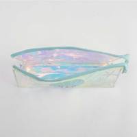 Étuis à crayons transparents pour filles en PVC, petite pochette à fermeture éclair pour crayons marqueurs sac de rangement de papeterie