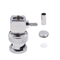 Connecteur Coaxial RF haute performance à angle droit, 50 pièces, en laiton, pour câble RG179 75ohm