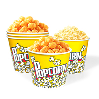 Gobelet en papier KFC de grande taille avec logo personnalisé, 64 oz, 85 oz, 120 oz, gobelet en papier pour poulet frit, popcorn, seau avec couvercle