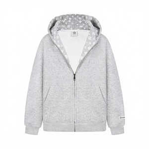 Giacca con Cappuccio Trendy a Vestibilità Ampia per Primavera Autunno, Stile Casual Versatile, <span class=keywords><strong>Felpa</strong></span> Minimalista Foderata in Pile per Calore e Moda - Product Image 3