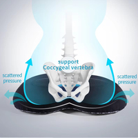 Coussin de siège en mousse à mémoire de forme pour soulager les douleurs dorsales, sciatique, coccyx, disque dégénératif, arthrose orthopédique, soutien