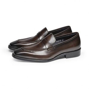 Chaussures Mocassins Habillées en Cuir Véritable pour Hommes Grande Taille Faites à la Main à Lacets Respirantes Légères Antidérapantes Patchwork Bureau Carrière - Product Image 5