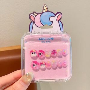 Uñas Postizas de Gel Removibles con Diseños de Dibujos Animados para Niñas, Pegatinas de Uñas para Jugar a Maquillarse, Regalo de Juguete para Niñas Pequeñas - Product Image 2