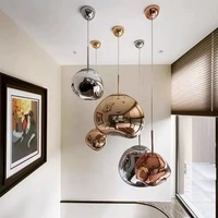 Lustre LED moderne en acrylique en forme de globe anti-éblouissement pour salon