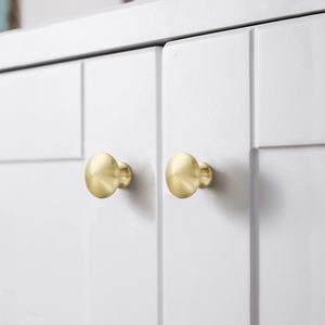Poignée de tiroir en laiton, poignée de porte de placard américain, poignée de garde-robe, bronze, ronde, poignée de placard à trou unique - Product Image 3