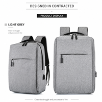 Tas Ransel Komputer Bisnis Ringan Anti Gores Bahan Poliester untuk Laptop 15,6 Inci, Cocok untuk Kantor, Perjalanan, dan Aktivitas Sehari-hari