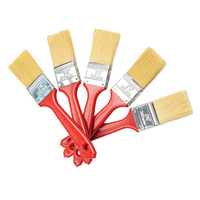 Lot de pinceaux de peinture DIY 2025 en gros, OEM, à poils synthétiques en plastique et bois, pour revêtement mural, poils en mousse, 44-56mm, polyester