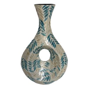 Florero con incrustaciones de perlas naturales, jarrón de gran calidad, de Vietnam - Product Image 3