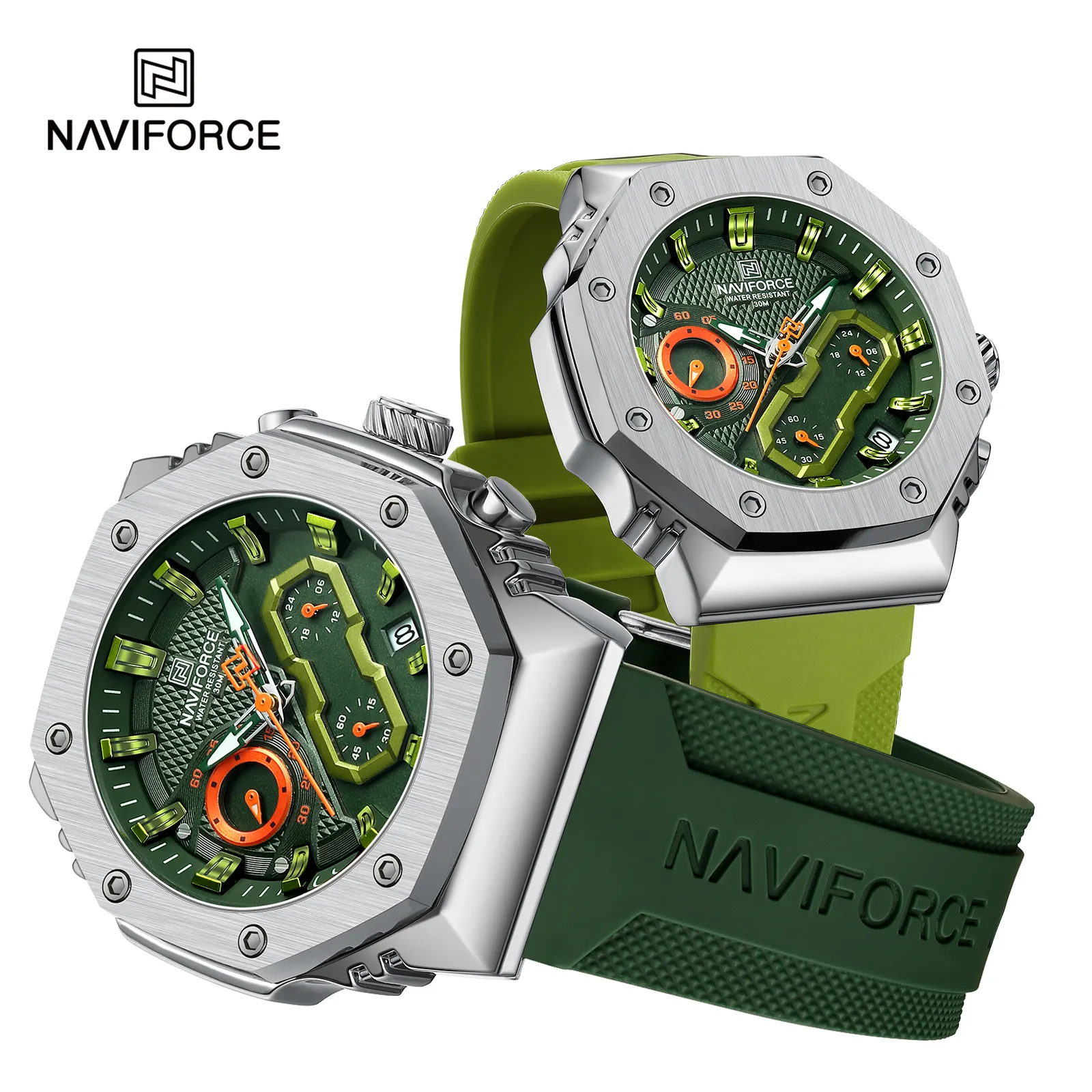 Navi force NF8035 neuer Stil aus China Unisex Stunde heißer Verkauf Silikon armband wasserdicht Chrono Low Moq Casual Uhr