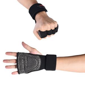 Fitness <b>Gloves</b> Half Finger Neoprene Black And Rose Red For <b>Weight</b> Lifting Gym <b>Training</b> Unisex Smlxl - Product Image 2
