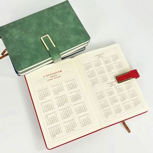 A5 B5 A4 Leather Hardcover <b>Journals</b> Custom Notebook with Pen Holder for Students Gift - Product Image 3