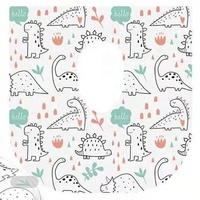 Housses de siège de toilette jetables autocollantes, écologiques, imperméables, imprimées sur papier non tissé, pour voyage portable