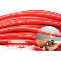 8 10 12 14 16 18 20 22 24AWG kabel kawat silikon inti tunggal fleksibel tembaga timah tahan suhu tinggi