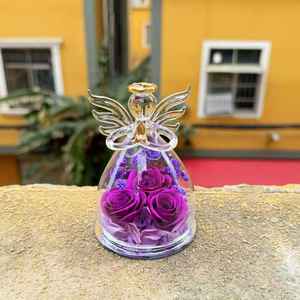 Rosas preservadas Real Touch Flower Eternelle, decoración para el Día de San Valentín, larga duración, 3-5 años, rosa eterna preservada en vidrio - Product Image 1