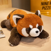 Oreiller de corps en peluche raton laveur pondéré câlin dormir panda rouge doux grande taille en peluche raton laveur animaux en peluche