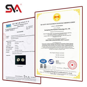 Sistema Scorrevole per Porta Doccia in Acciaio Inox SVA-0029B con Quattro Ruote, Colore Personalizzabile, Accessori per Vetro Temperato - Product Image 6