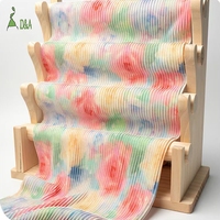 Tissu tricoté texturé imprimé numériquement, 100 % polyester 50D 150GSM, anti-statique, brillant, froissé, écologique, pour vêtements