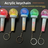 Porte-clés LED en ABS semi-artisanal, mini lampe de poche, bâton lumineux clignotant style japonais-coréen, pendentif, fabriqué en Chine, pour fêtes