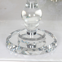 Dexi Porte-bougie à 9 bras en verre cristal, style artisanal, à longue tige, tailles personnalisées, pour décorations de table de mariage et centres de table