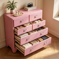 Buffet modulaire moderne en acier inoxydable vert olive avec 5 tiroirs, commode de rangement pour salon