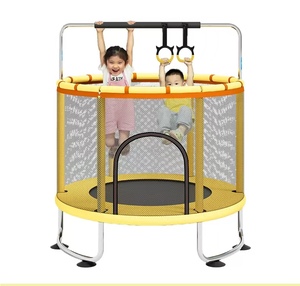 Yeni tasarım yüksek kalite kapalı PVC bahar daire Mini çocuk çocuklar yetişkin trambolin yatay çubuk koruyucu Net toptan - Product Image 2