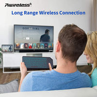 Teclado Bluetooth Multidispositivo 2.4G Azerty con Trackpad, Teclado Externo Bluetooth para Smartphone