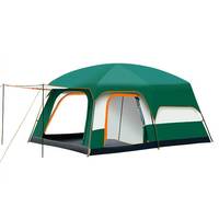 Tentes de camping extérieures imperméables pour grandes tentes de deux pièces avec poteaux en fibre de verre Tente pour 10 personnes avec deux salons
