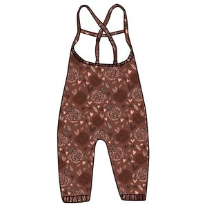 Romper de Algodón para Bebés Niñas, Modelo Leo X Negro, Personalización de Fábrica OEM/ODM, Estampado Hawaiano, Verano - Product Image 1