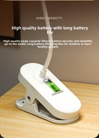 Lampe de bureau moderne à LED blanche alimentée par USB 800mA avec batterie ultra longue durée pour salle de lecture