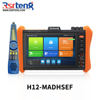 Testeur CCTV Rsrteng H12-MADHSEF, testeur de caméra IP 8K, test de câble POE+, test CVI TVI AHD SDI, test DMM SFP WiFi, outils de test, télémètre