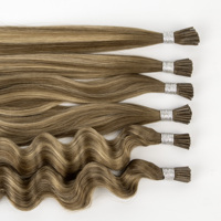 Extensiones de Cabello Humano Ruso de Alta Calidad, Suministradas Directamente de Fábrica, Extensiones de Cabello Liso con Punta Nano