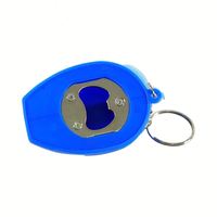 Porte-clés casque de sécurité en plastique personnalisé avec logo, décapsuleur et lampe torche LED