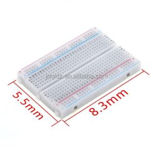 Mini-breadboards transparents/blancs à 400 trous, connectables, sans soudure, pour tests de circuits et expériences - Product Image 3