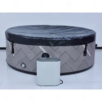 Bain à remous gonflable portable pour 2 à 8 personnes, en PVC durable, pour jardin, cour arrière ou intérieur, idéal pour la relaxation