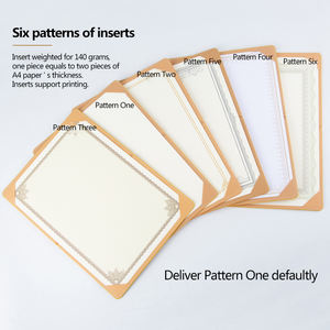 Logotipo de impresión personalizado <span class=keywords><strong>Folio</strong></span> dorado en blanco Azul <span class=keywords><strong>A3</strong></span> A4 Certificado Carpeta Titular Certificado de cuero Funda - Product Image 5