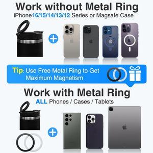 Insulated Magnetic 40 oz Tumbler with Handle Reusable Stainless Steel Water Bottle with MagSafe 360 Rotate Phone Holder - Product Image 4