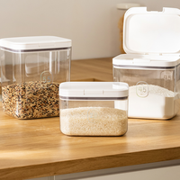Récipient de stockage de riz avec couvercle Pop-to-Flip Récipients de stockage de sucre de farine de 5,5 L grands conteneurs de stockage de nourriture réutilisables