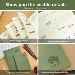 Agenda en cuir 2026 pour secrétaire, carnet de notes pour le bureau et l'apprentissage, planificateur quotidien, <span class=keywords><strong>bloc</strong></span>-notes personnalisable, cadeau - Product Image 2