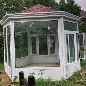 חממת חורף משולשת עם מסגרת אלומיניום, סככת זכוכית לחצר אחורית, למרפסת, לווילה, למלון, לחדר אמבטיה, מעולה - Product Image 3