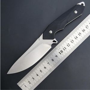 Cuchillo Plegable de Bolsillo de Alta Calidad con Hoja de Acero Inoxidable D2 de 11.9CM y Mango G10, Personalizable OEM, Cuchillo de Camping, Supervivencia al Aire Libre - Product Image 1