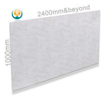 Panneau mural en PVC de 10mm d'épaisseur en marbre gris doux pour décoration murale intérieure de pièce humide
