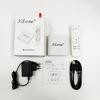 XS97 Quad Core Android 14 4K Ultra HD Streaming TV Box 2/8GB WiFi 6 Control Remoto por Voz Bajo Consumo de Energía GPU ARM Mali-450