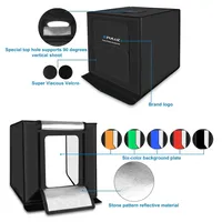 Studio photo pliable portable PULUZ PU5060 de 60 cm, éclairage LED blanc 60 W 5500 K, tente de prise de vue pour studio photo