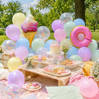 Kit de guirlande de ballons pastel sur le thème des beignets glacés, décoration de fête pour enfants, anniversaire, baby shower, ensemble de décoration de fête sucrée