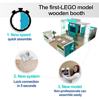 Stand de Exhibición de Lujo, Diseño Moderno y Personalizado, Stand Modular de Madera Reutilizable para Ferias Comerciales, Premiado, para Exhibición de Vidrio