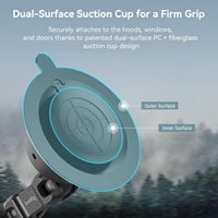 Support à ventouse double couche pour H10/H9 pour Osmo Action Insta360 X3, tête à double rotule, support 360