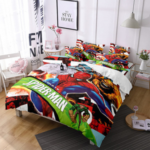 Nuovo Set di Biancheria da Letto Personalizzabile, Morbido e Delicato sulla Pelle, Federe 100% Poliestere, Set Copripiumino per Bambini con Motivo <span class=keywords><strong>Spiderman</strong></span> - Product Image 4